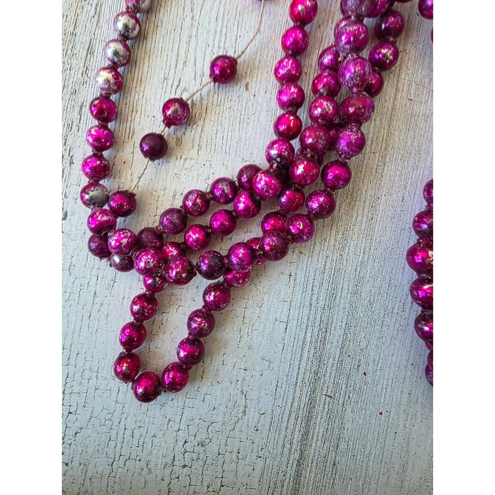 Antique purple mercury glass Garland 108